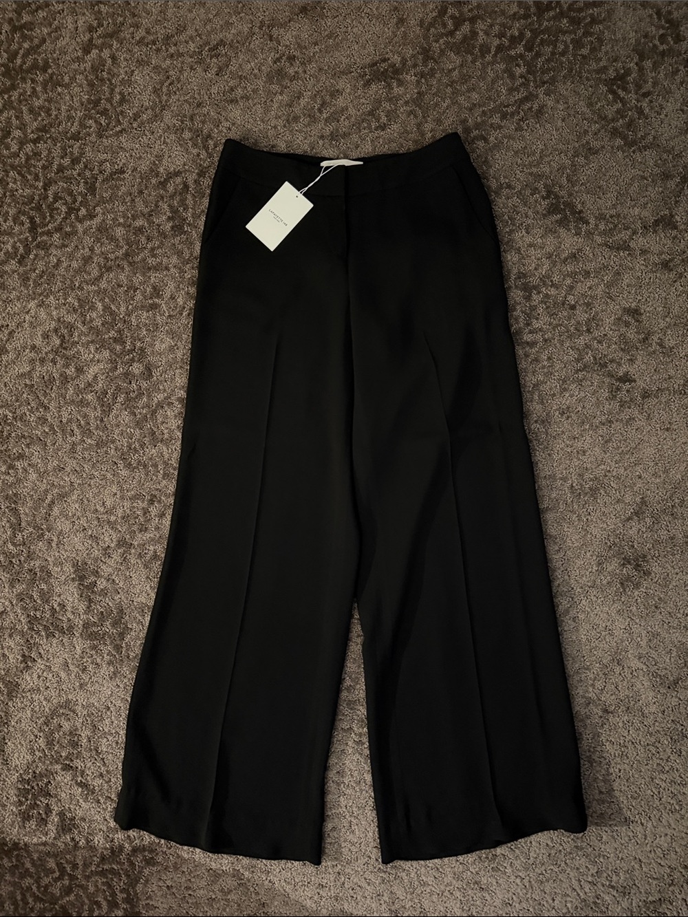 Lafayette Black Wide-Leg Dress Pants - size 4 NEW